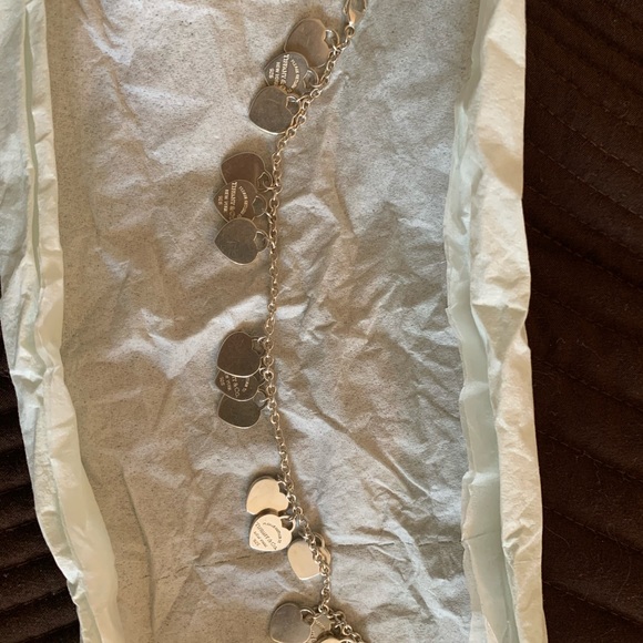 Item # C10 - TIFFANY & CO RARE MINI MULTI HEART BRACELET - Picture 9 of 9